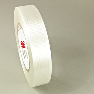 1" 3M 1139 Polyester Film/Glass Filament Electrical Tape with Acrylic Adhesive 155°C, clear, 1" wide x  60 YD roll